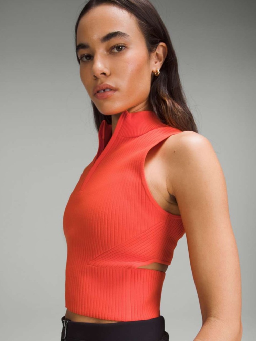 NWT Lululemon Open Back Half-Zip Sweater Top - Solar Orange - Size XL
